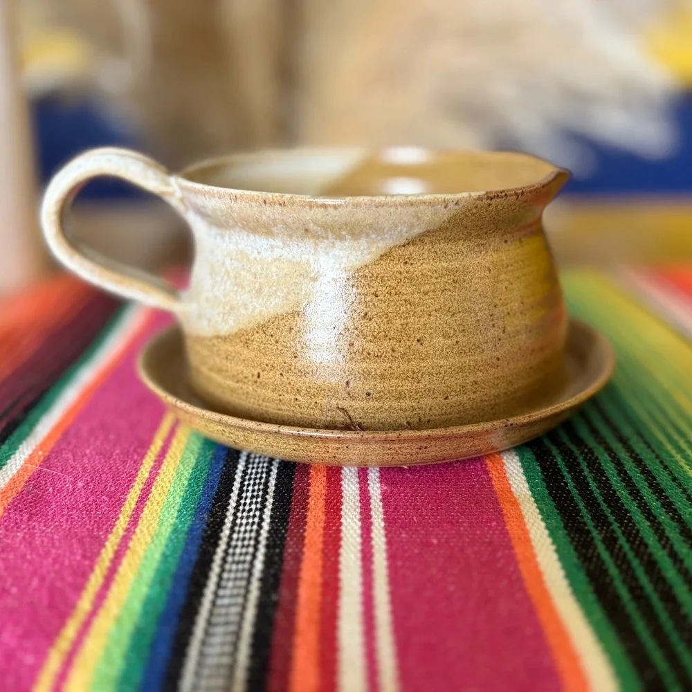 UNIQUE FIND! Handmade Stoneware Batter Bowl | Vintage Ceramic Mixing Bowl